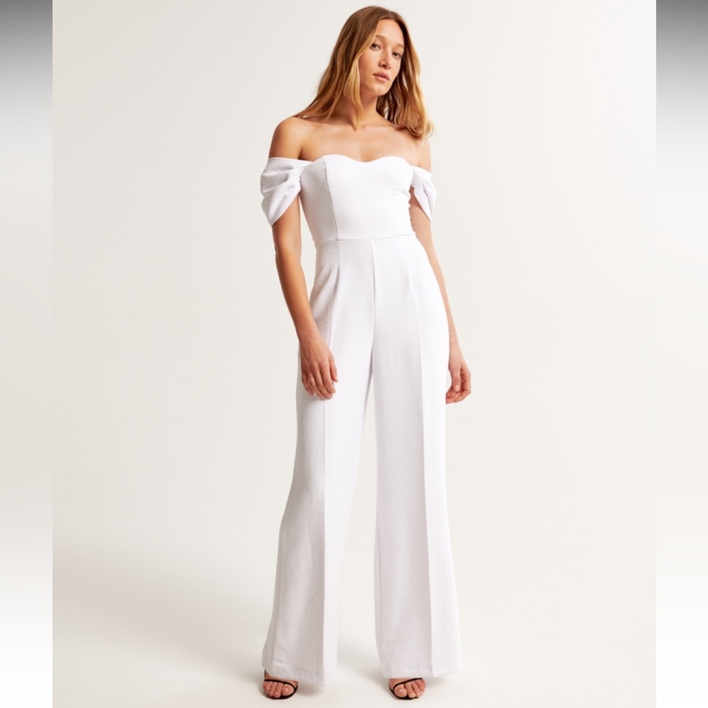 Elegant Off-Shoulder White Jumpsuit